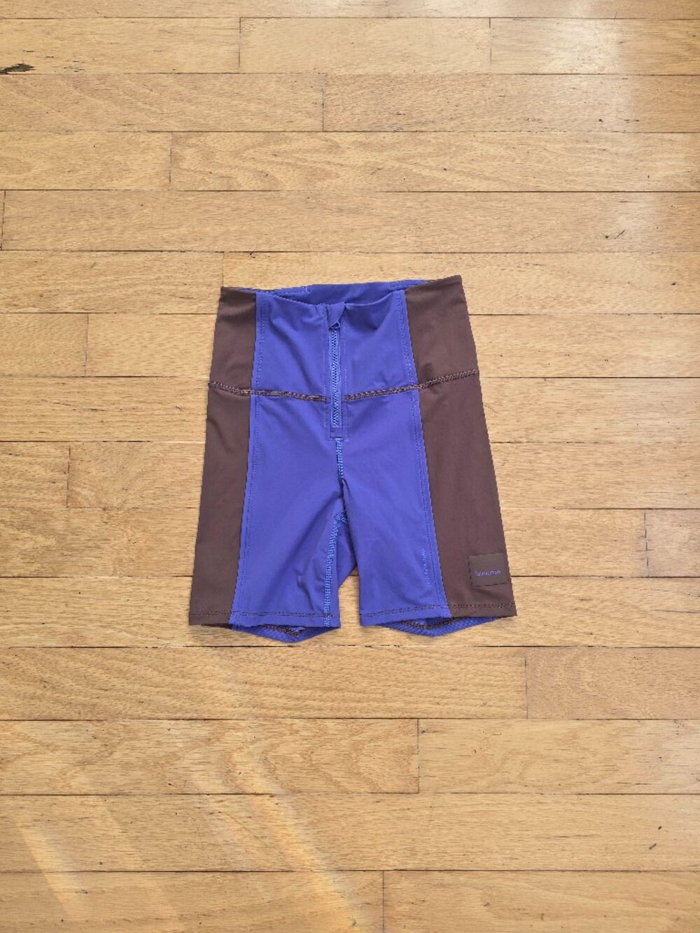 Lululemon | Detours Welcome  Purple Brown Zip High-Rise Biking Shorts | Size 4
